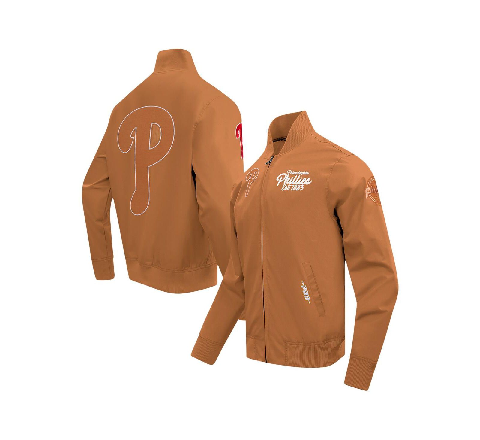 Pro Standard Мужская коричневая куртка Philadelphia Phillies Paint The City Full-Zip