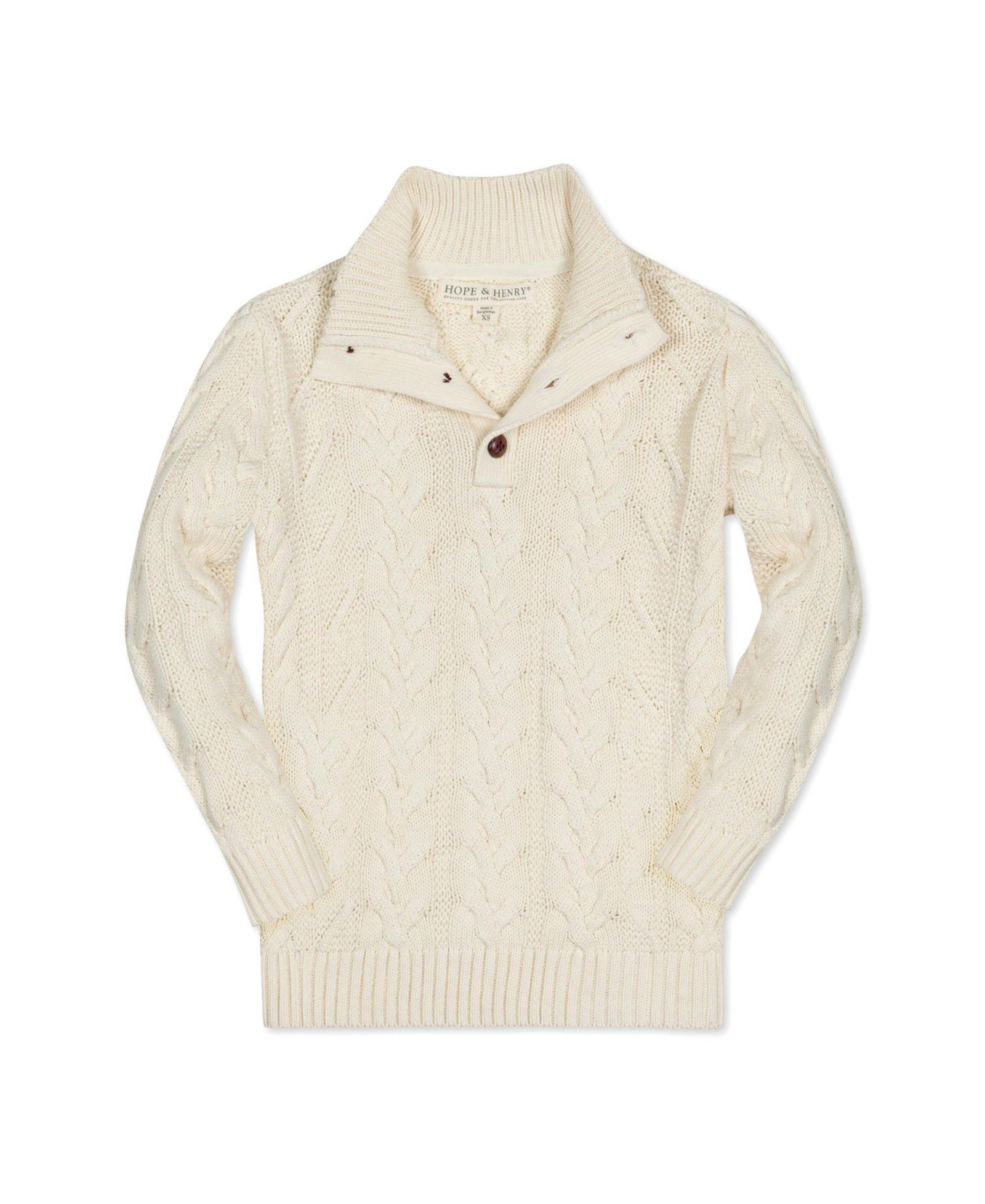 Детский свитер Hope & Henry Baby Boys с воротником Mock Neck и пуговицами