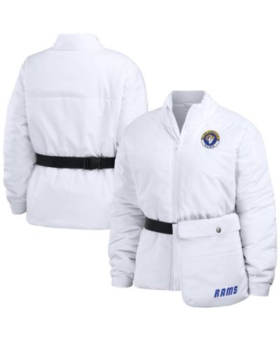 Женская пуховая куртка WEAR by Erin Andrews Los Angeles Rams Packaway Full-Zip Белая