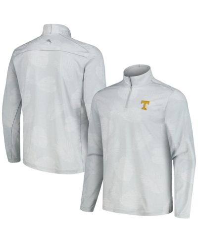 Tommy Bahama Мужская полумолния куртка Delray Frond IslandZone серая