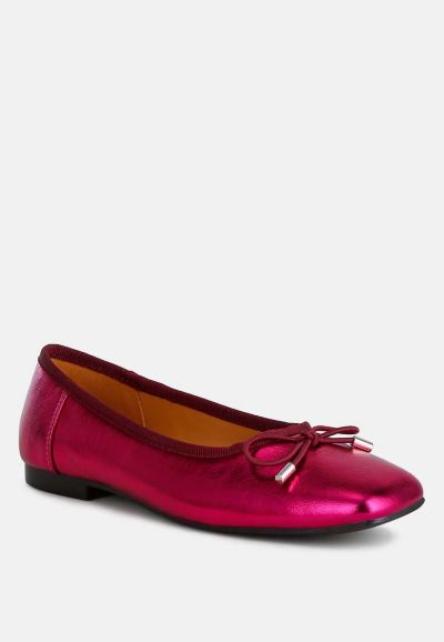 Rag & Co Женские балетки Primrose Metallic Pleather Bow
