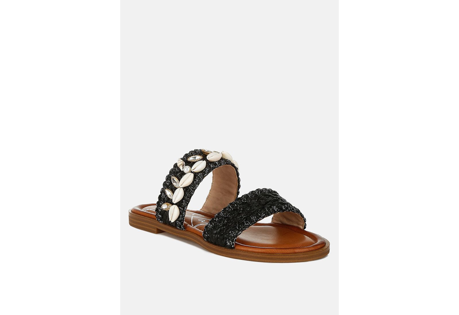 London Rag Womens Shellfish Raffia Slip On s Sandals