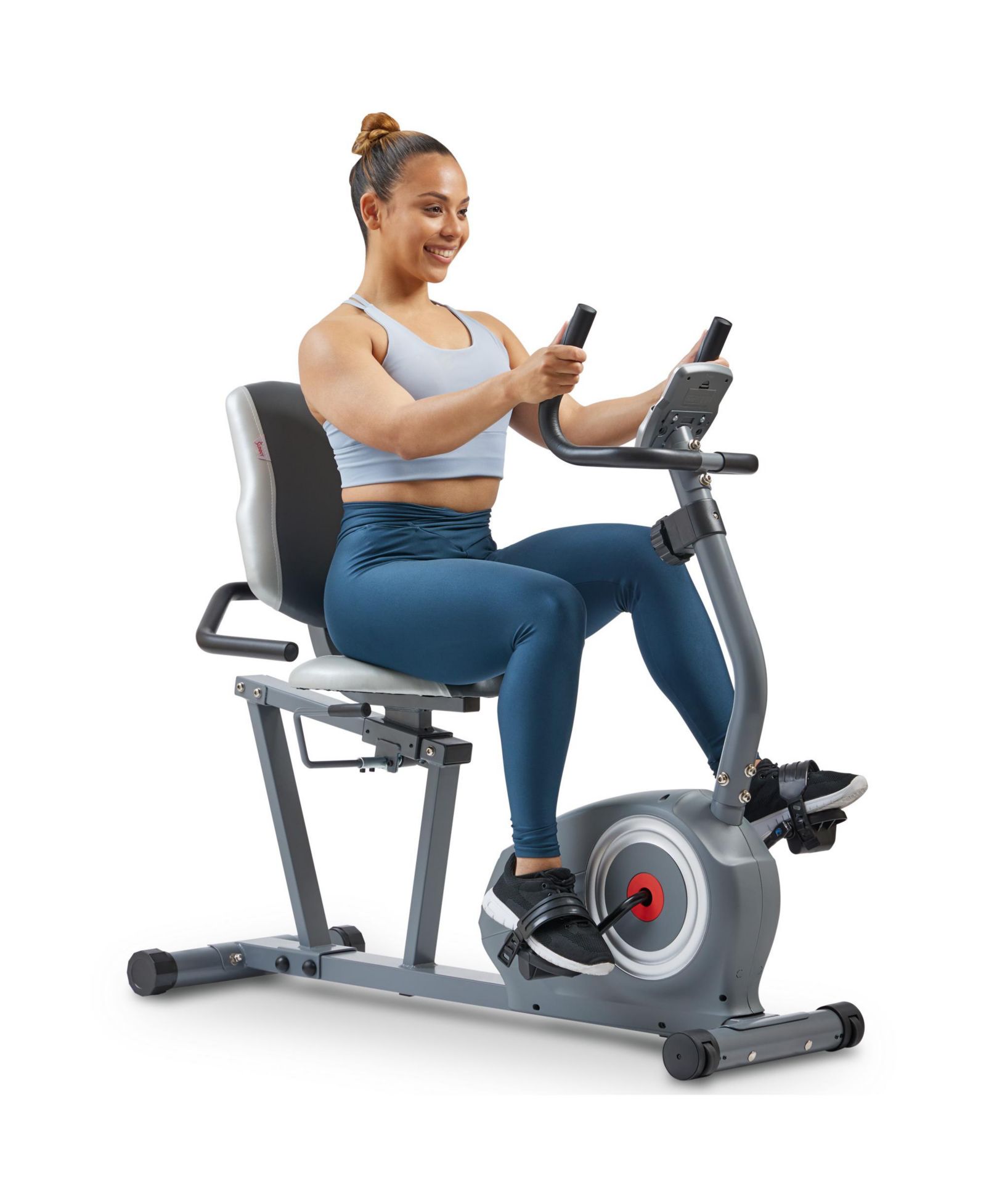 Домашний магнитный смарт-тренажер Sunny Health & Fitness с приложением SunnyFit через Bluetooth