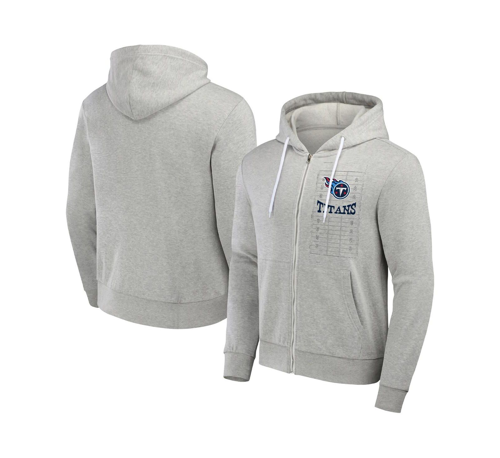 NFL x Darius Rucker Collection by Fanatics Мужское худи Tennessee Titans Heather Gray с полной молнией