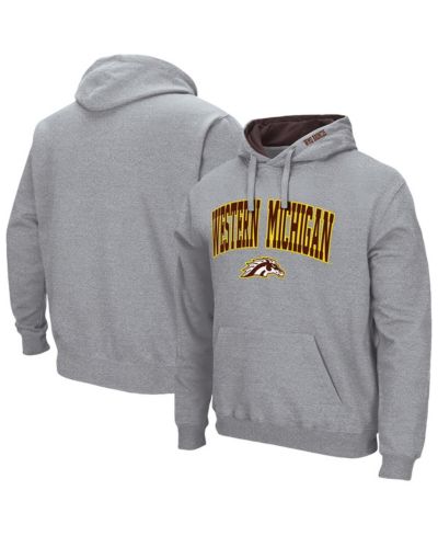 Colosseum Мужское худи с логотипом Western Michigan Broncos Arch 3.0, цвет Heather Gray