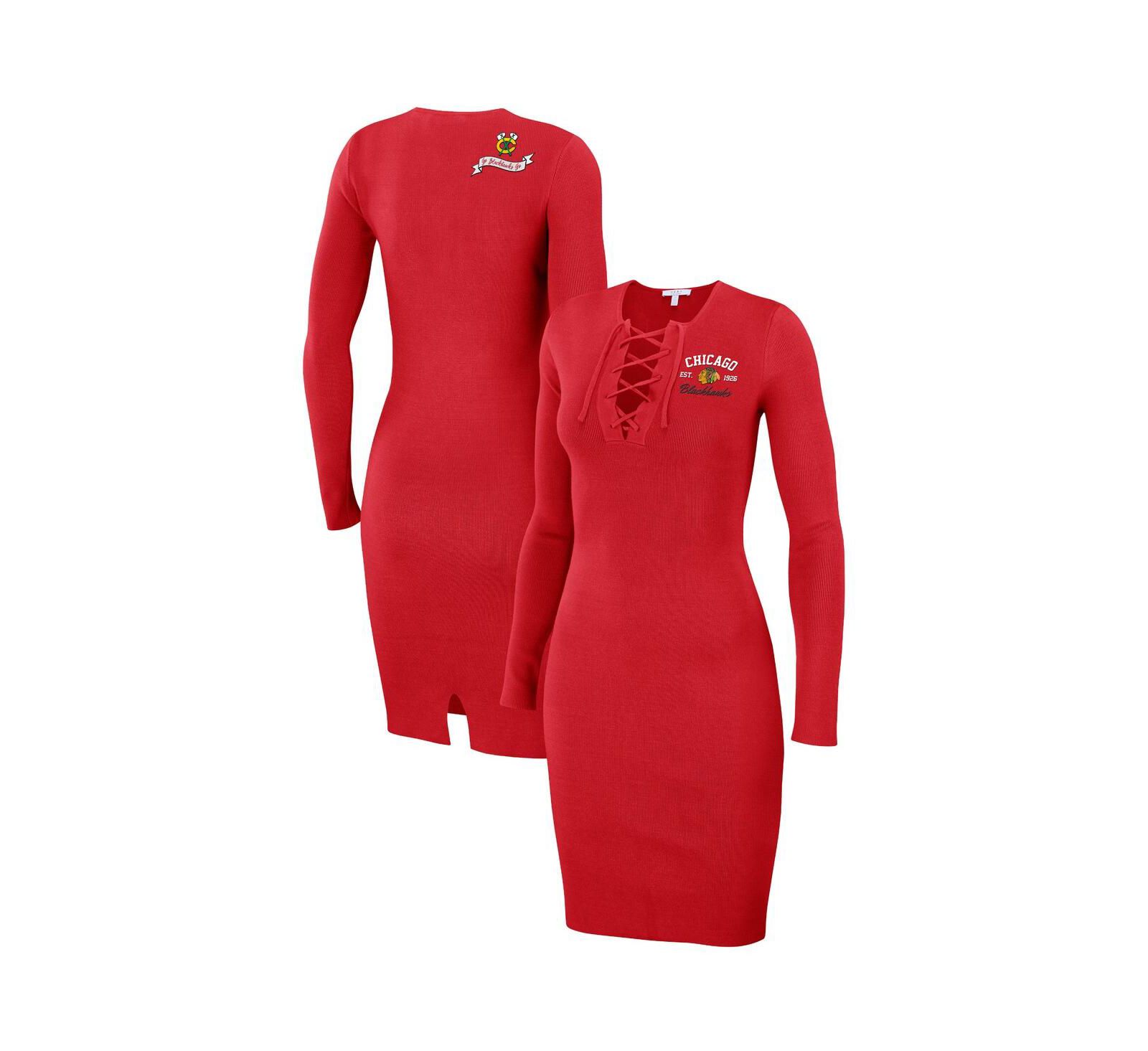 Женское платье WEAR by Erin Andrews Red Chicago Blackhawks