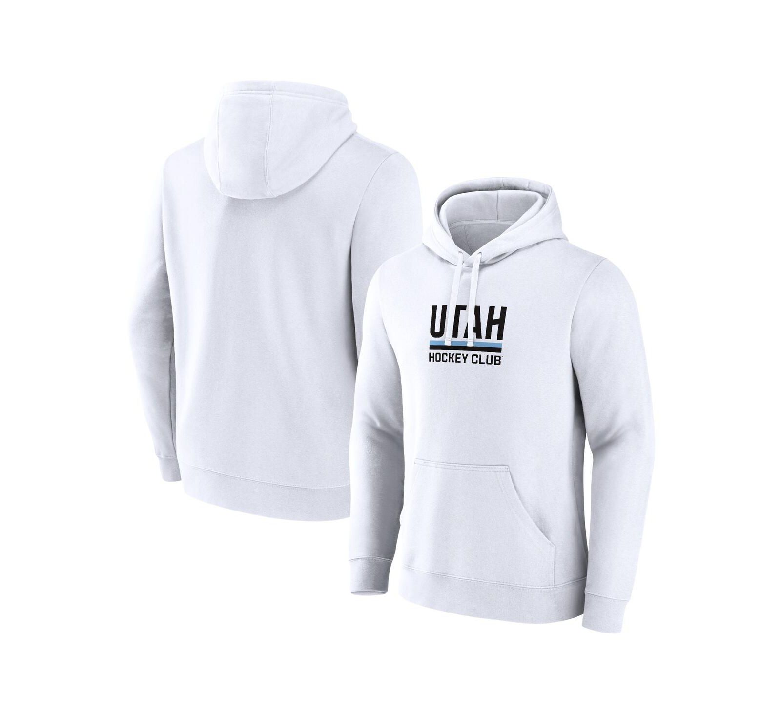 Fanatics Men's White Utah Hockey Club Secondary Logo Pullover Hoodie