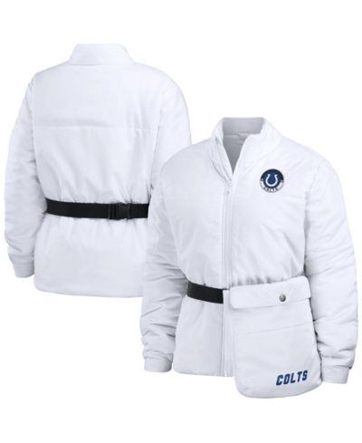 WEAR by Erin Andrews Women's White Indianapolis Colts Packaway Full-Zip Puffer Jacket