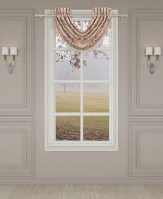 J Queen New York Rosewater Window Waterfall Valance, 33" x 43"