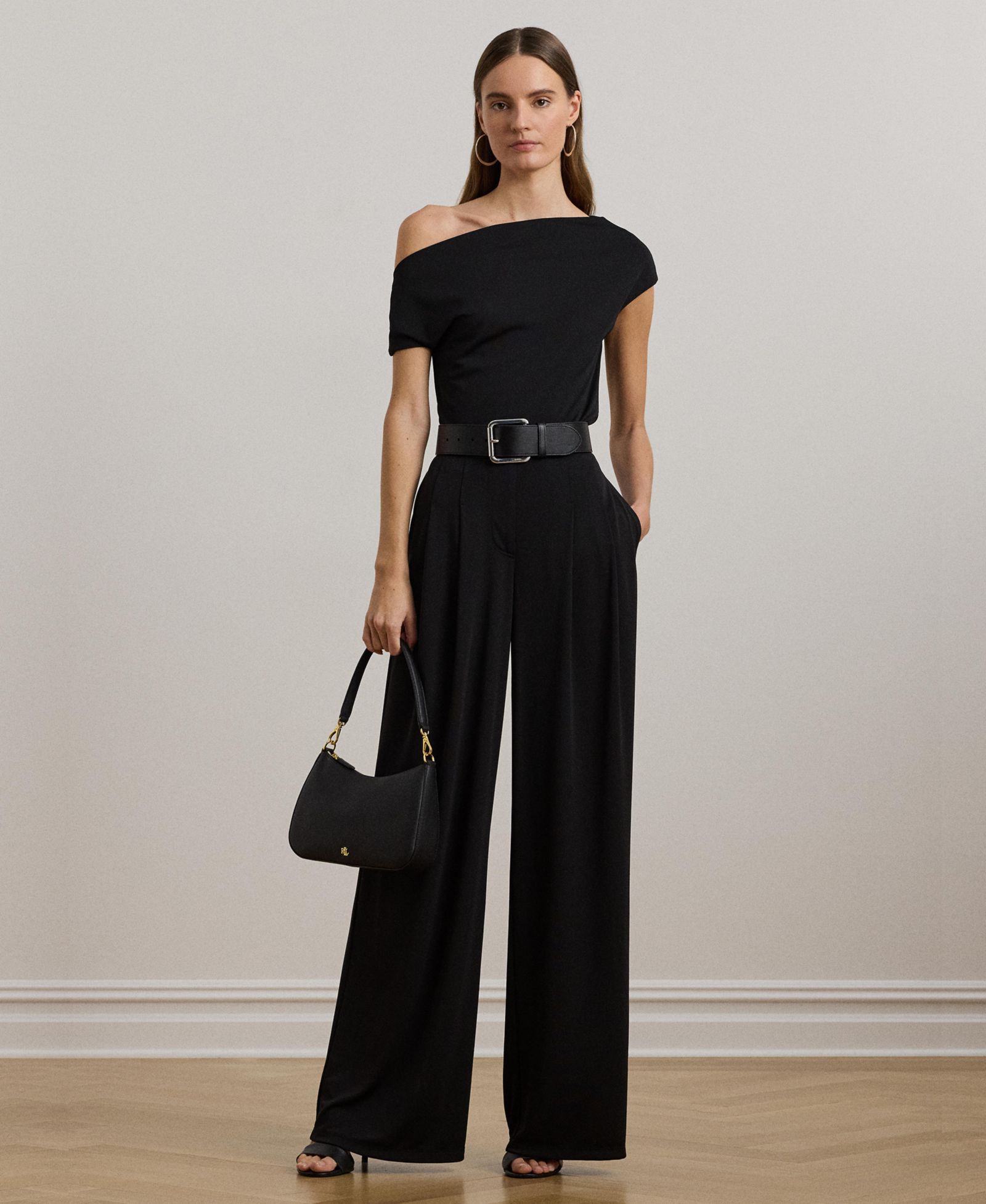 Lauren Ralph Lauren Женские широкие брюки из трикотажного джерси со складками