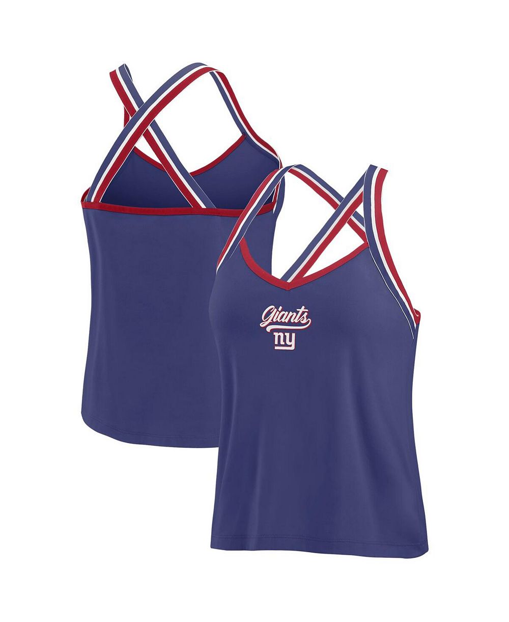 Женский трикотажный топ с перекрещенными лямками WEAR by Erin Andrews, цвет Royal, New York Giants