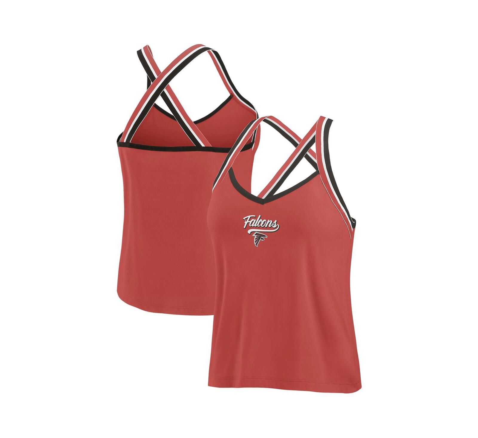 Женский трикотажный топ WEAR by Erin Andrews с перекрещенными лямками, красный, Atlanta Falcons