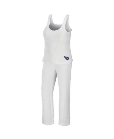 WEAR by Erin Andrews Women's Cream Tennessee Titans Cozy Scoop Neck Tank Top & Pants Sleep Set
