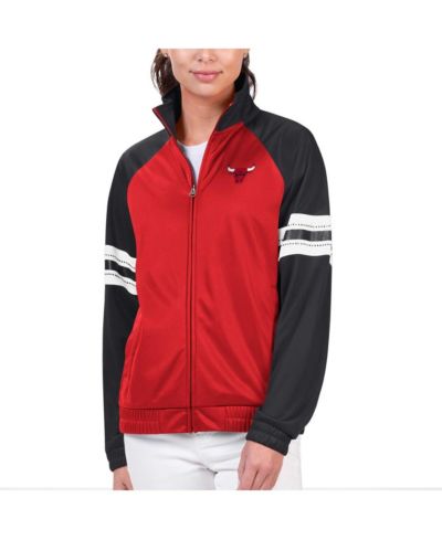 G-III 4Her by Carl Banks Женская спортивная куртка Chicago Bulls Raglan с пайетками, красная