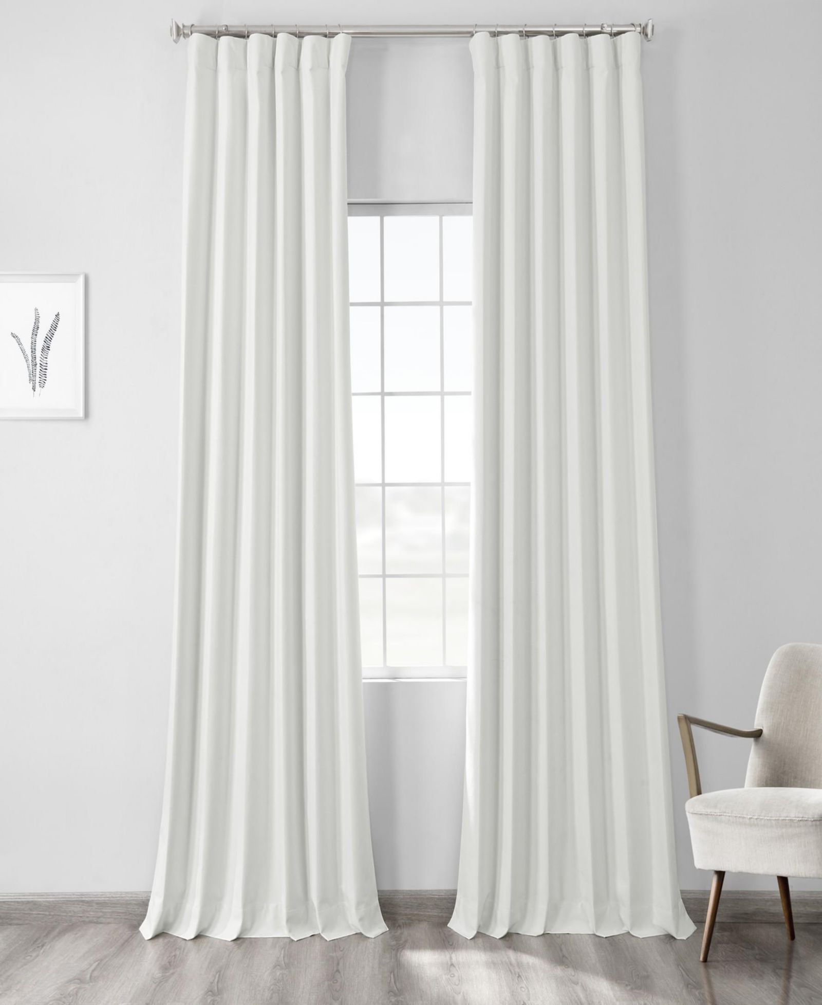 Блэкаут штора Half Price Drapes Starlight Off White Thermal Cross Linen Weave