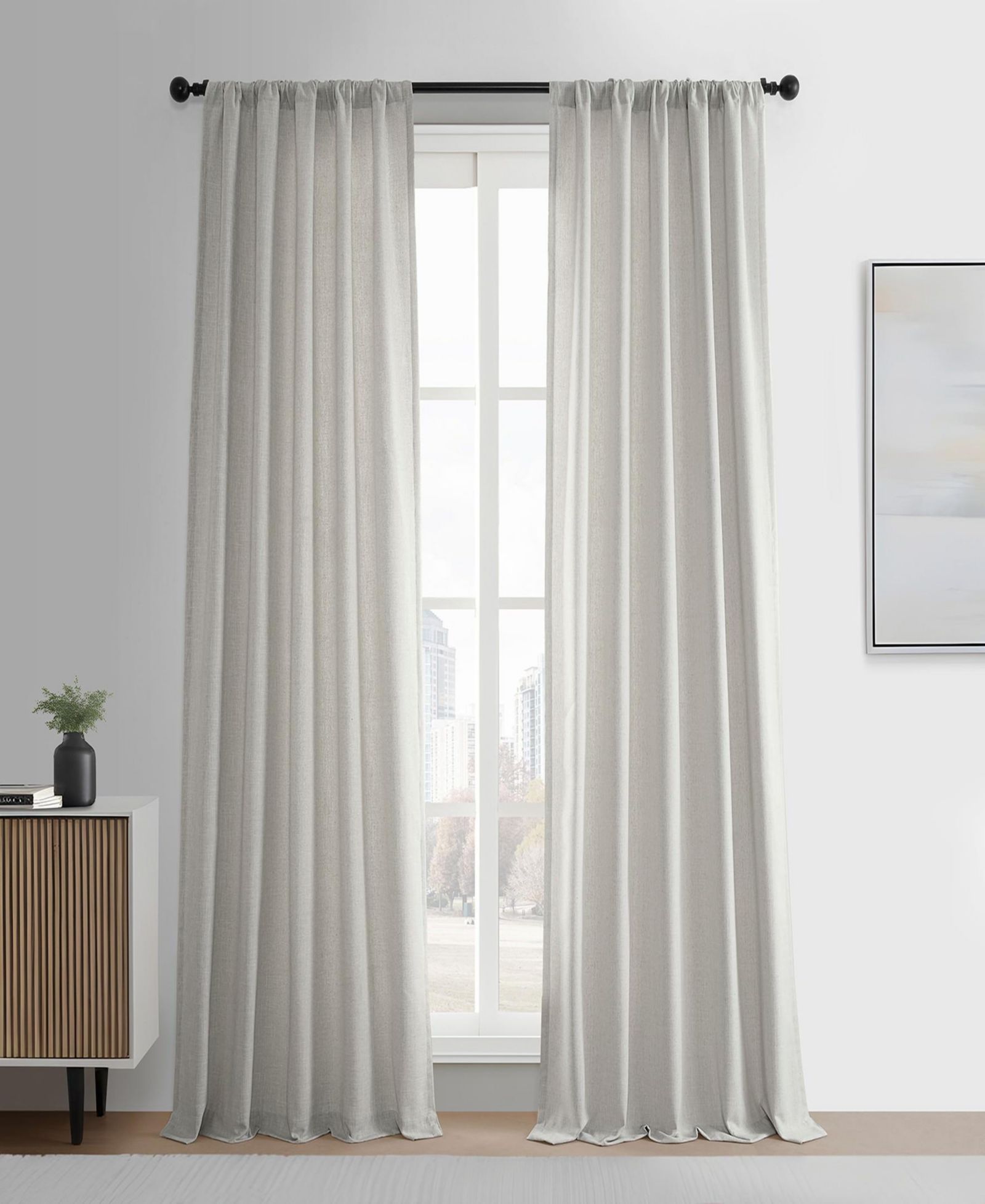 Парные шторы Half Price Drapes Simply Faux Linen Light Filtering