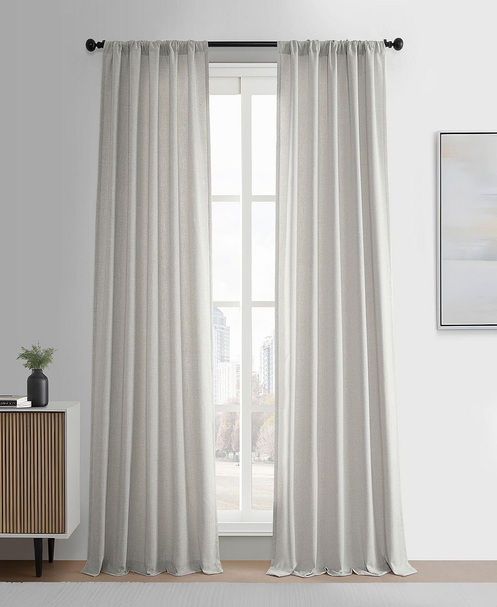 Парные шторы Half Price Drapes из искусственного льна, светопропускающие