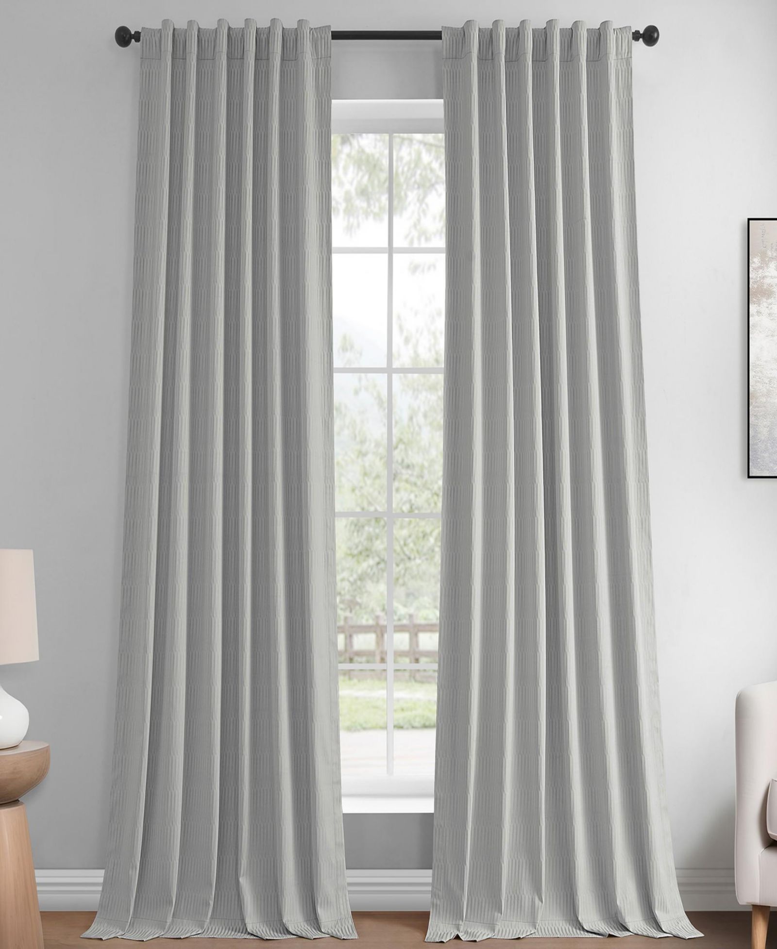 Half Price Drapes Abstract Lounge Embossed Velvet Room Darkening Curtain