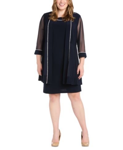 R & M Richards платье и юбка Plus Size с отделкой из страз