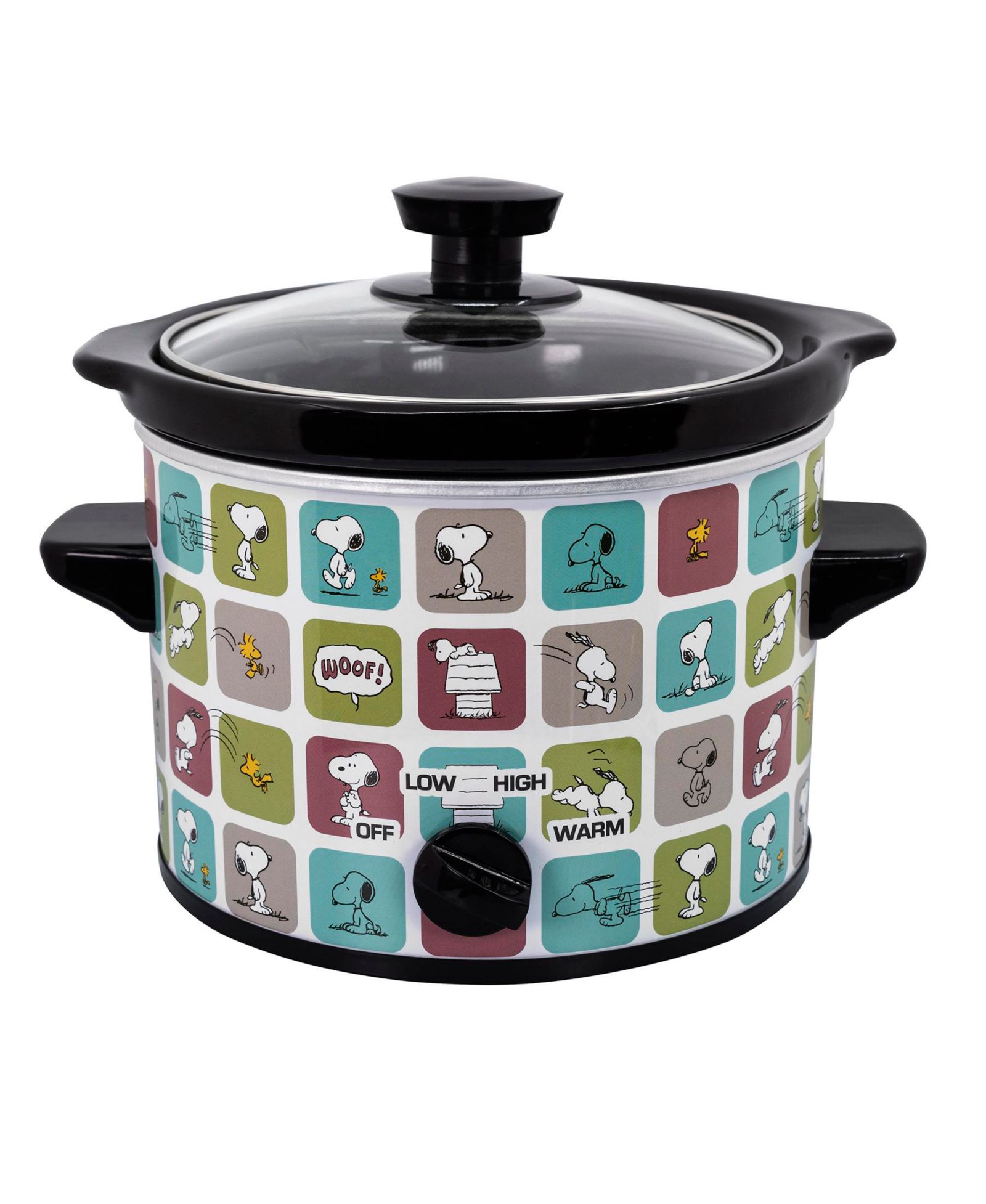 Uncanny Brands Peanuts Slow Cooker на 2 Quart — Снупи и Вудсток