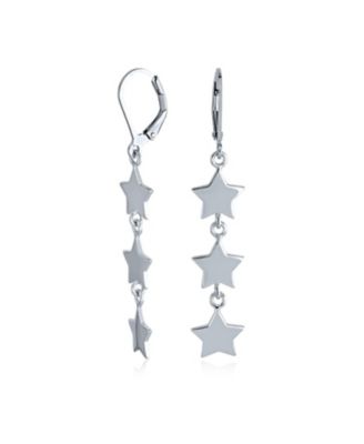 Серьги-подвески Bling Jewelry с многоуровневыми небесными звездами на застежке-лепестке из стерлингового серебра