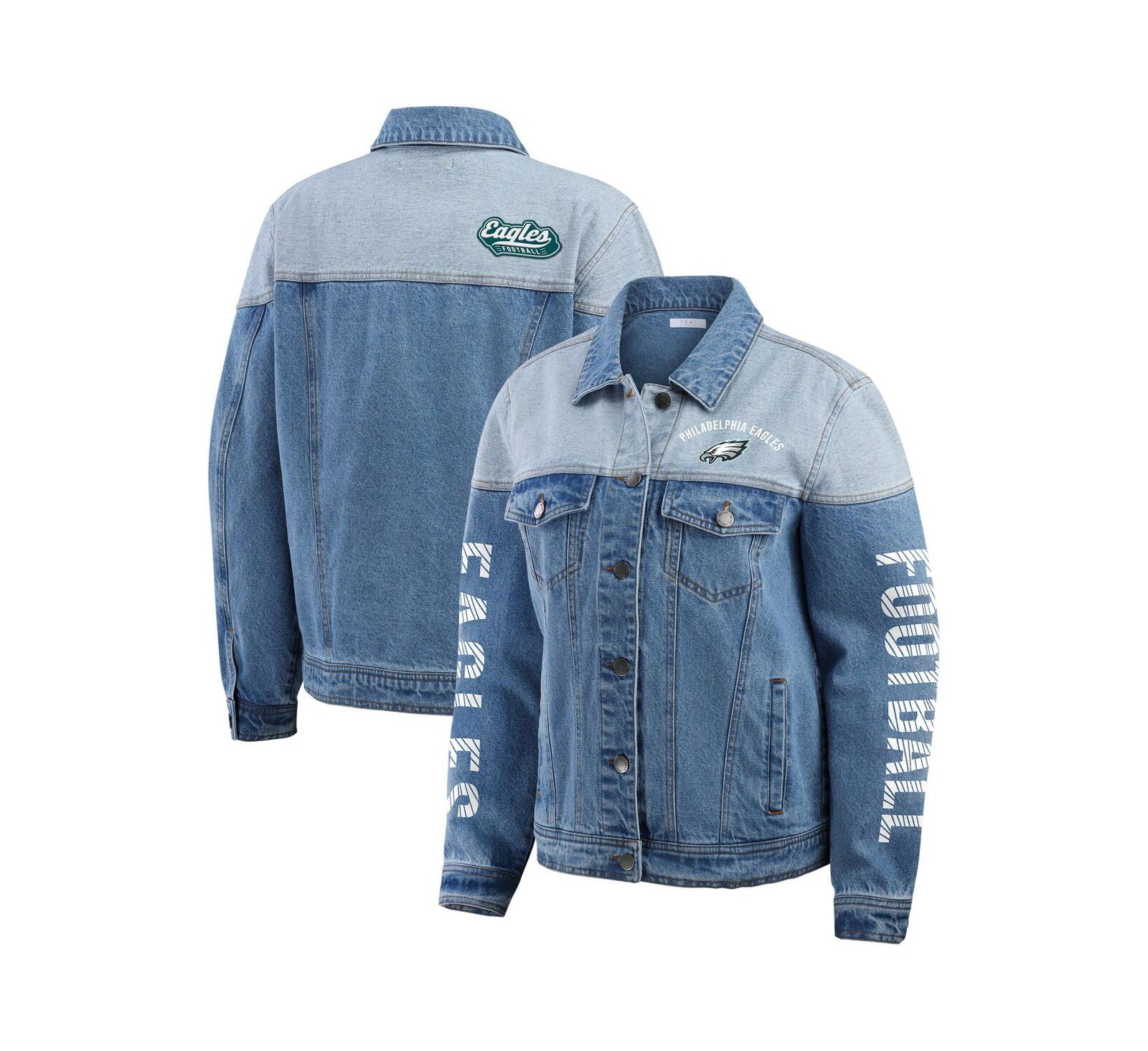 Женская джинсовая куртка WEAR by Erin Andrews Philadelphia Eagles с полноразмерной молнией