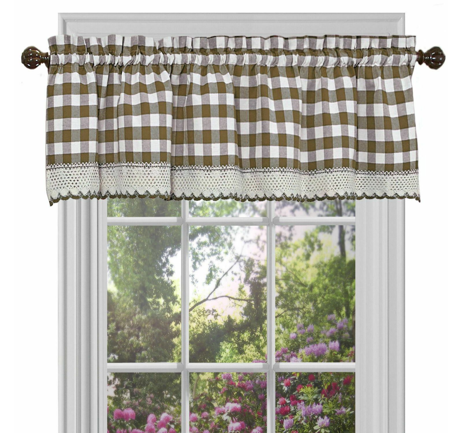 Занавеска GoodGram Country Plaid Window Valance Treatment