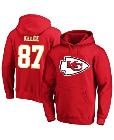 Мужское худи Fanatics Travis Kelce Kansas City Chiefs Fleece Pullover