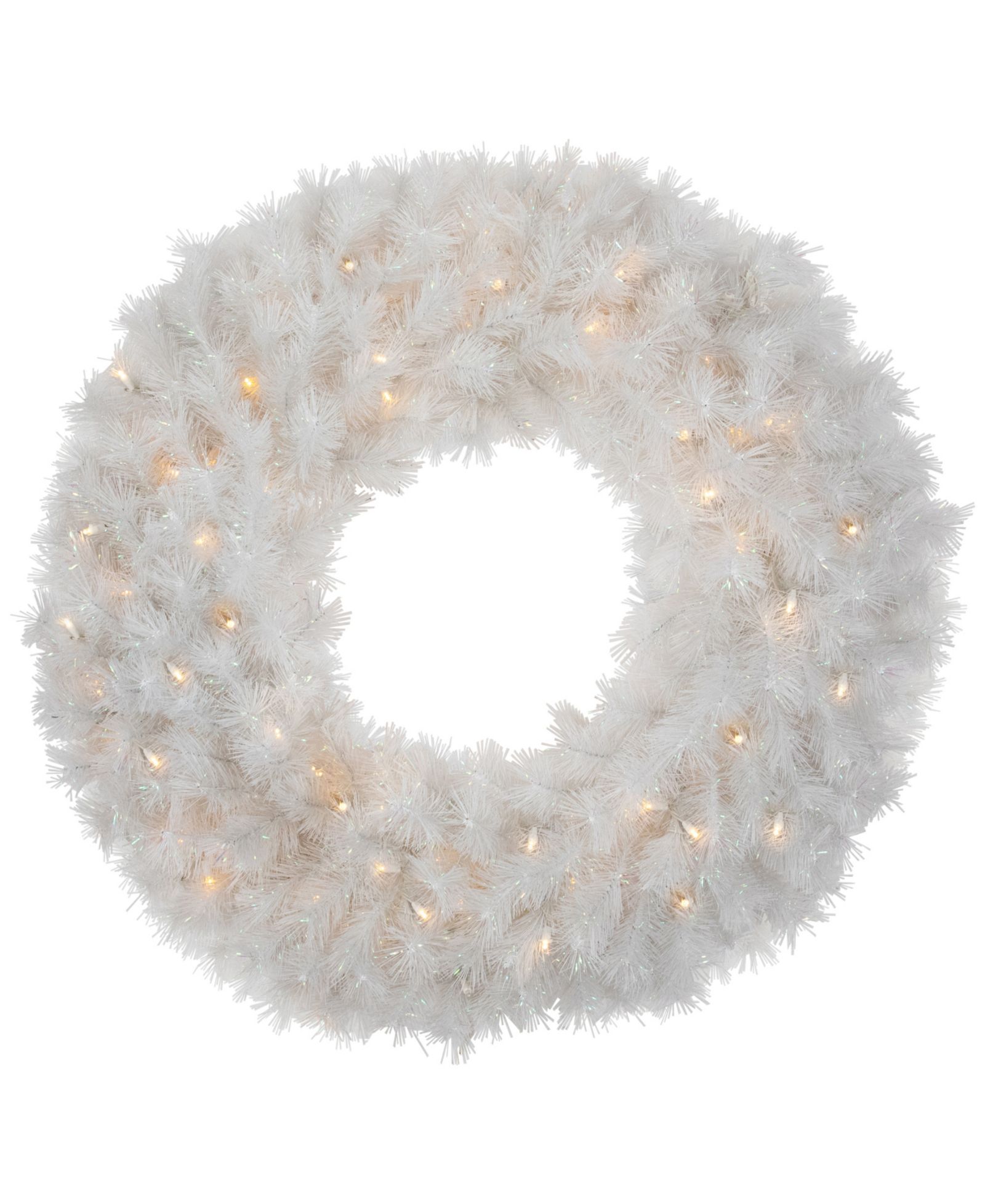 Northlight Pre-Lit Alaskan Pine Artificial Christmas Wreath 36 - Inch Warm White LED Lights