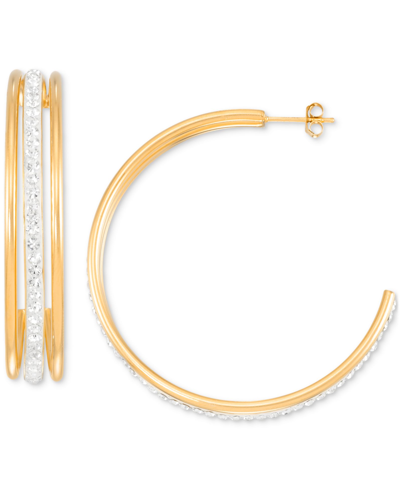 Simone I. Smith Серьги C-Shape из золота 18k Yellow Gold поверх Sterling Silver (48mm)