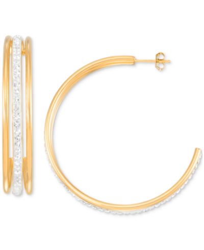 Simone I. Smith Серьги C-Shape из золота 18k Yellow Gold поверх Sterling Silver (48mm)