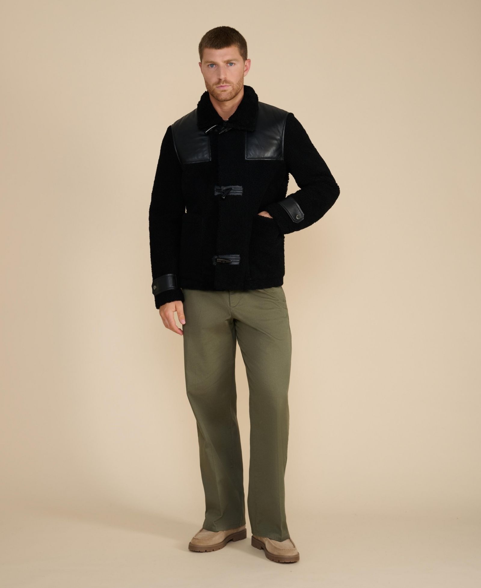Furniq UK Men's Vincent Shearling Jacket