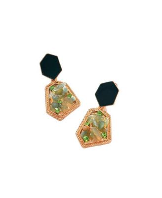 SOHI Women's Textured Drop Earrings