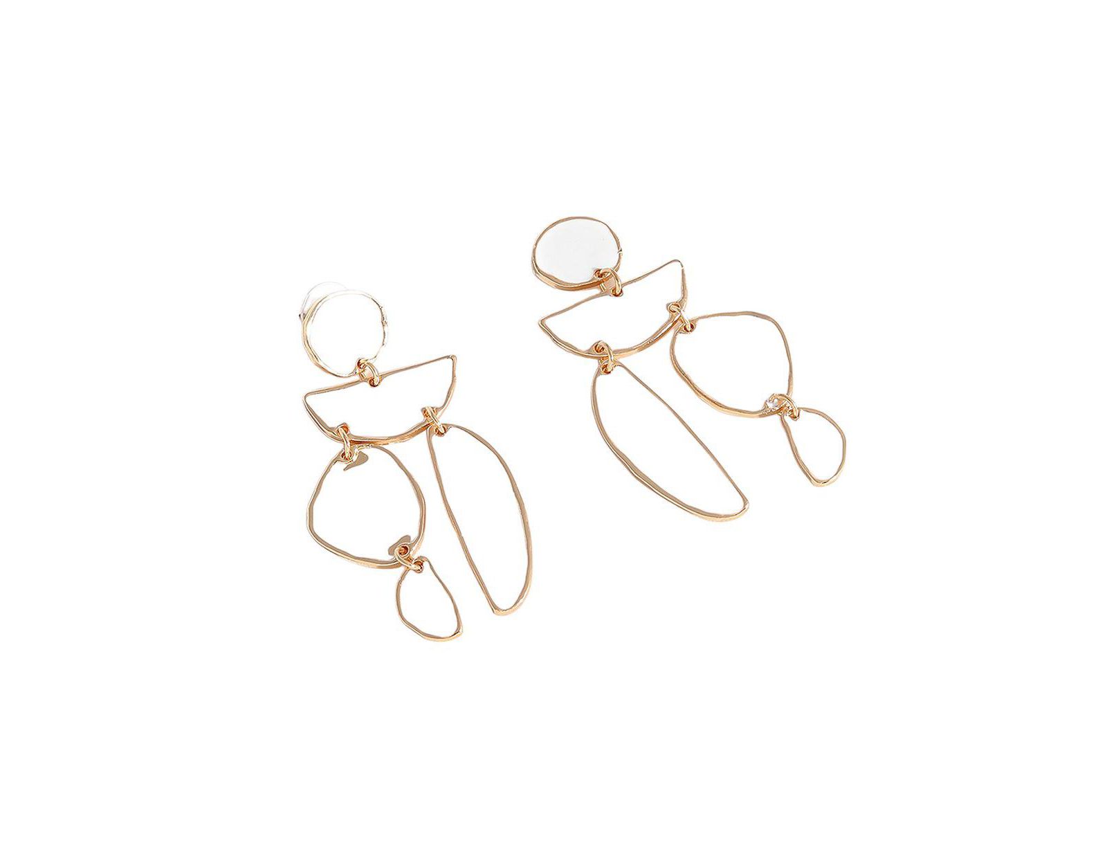 Женский SOHI Abstract Drop Earrings