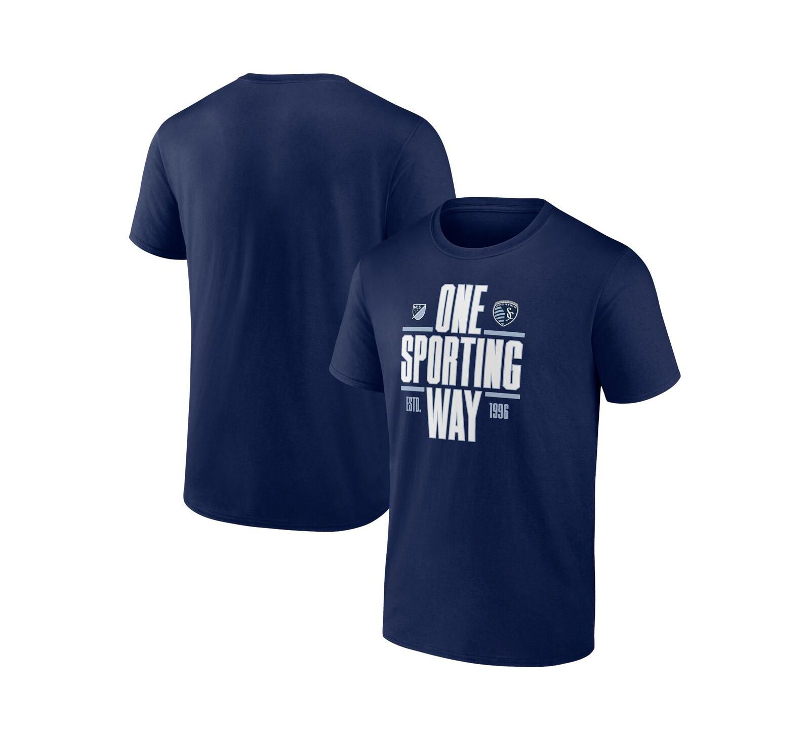 Мужская футболка Fanatics Navy Sporting Kansas City Fundamentals