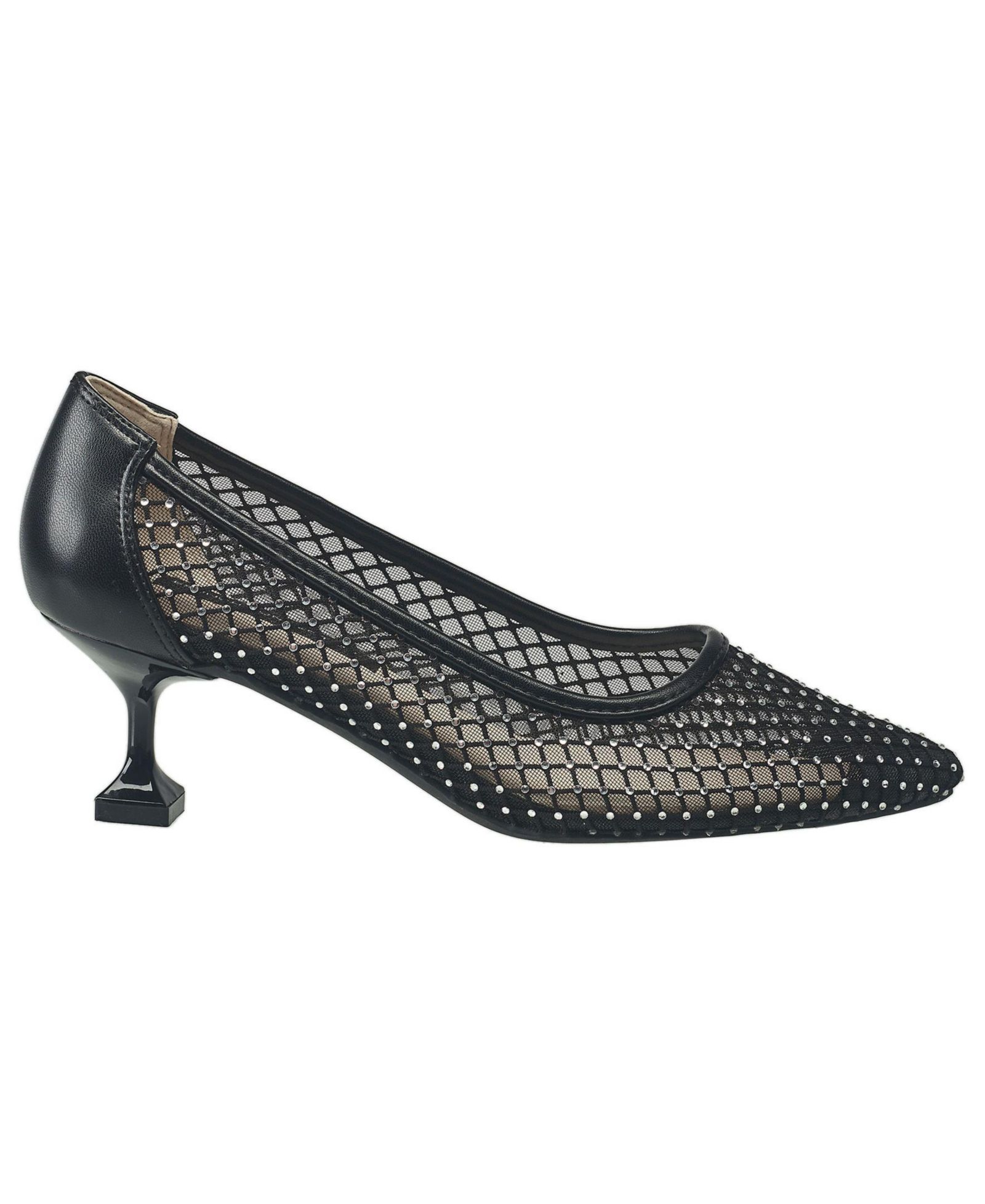 French Connection Women's Elise Mesh and Stone Heel