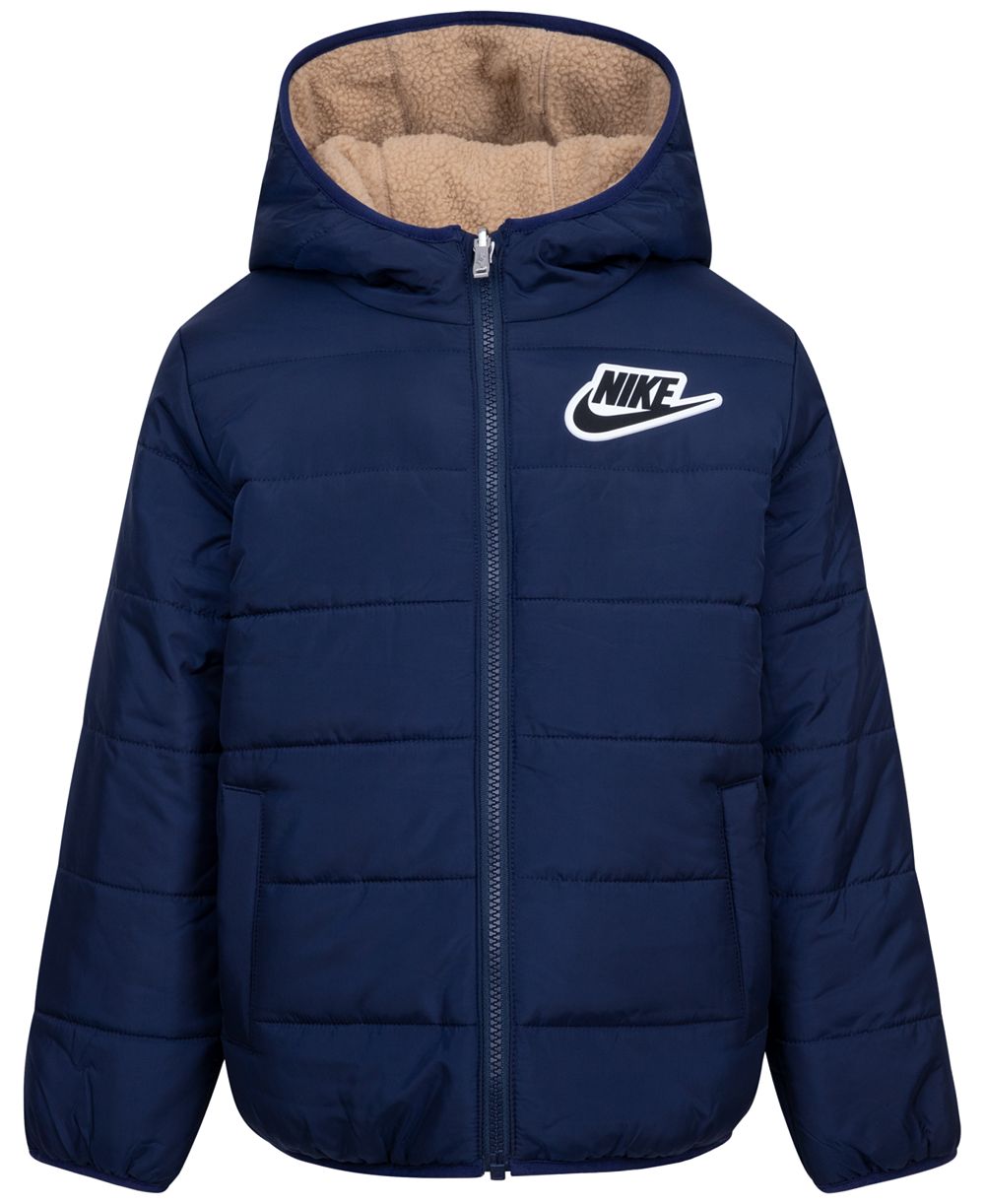 Nike Boys' 4-7 Reversible Faux-Sherpa Hooded Jacket
