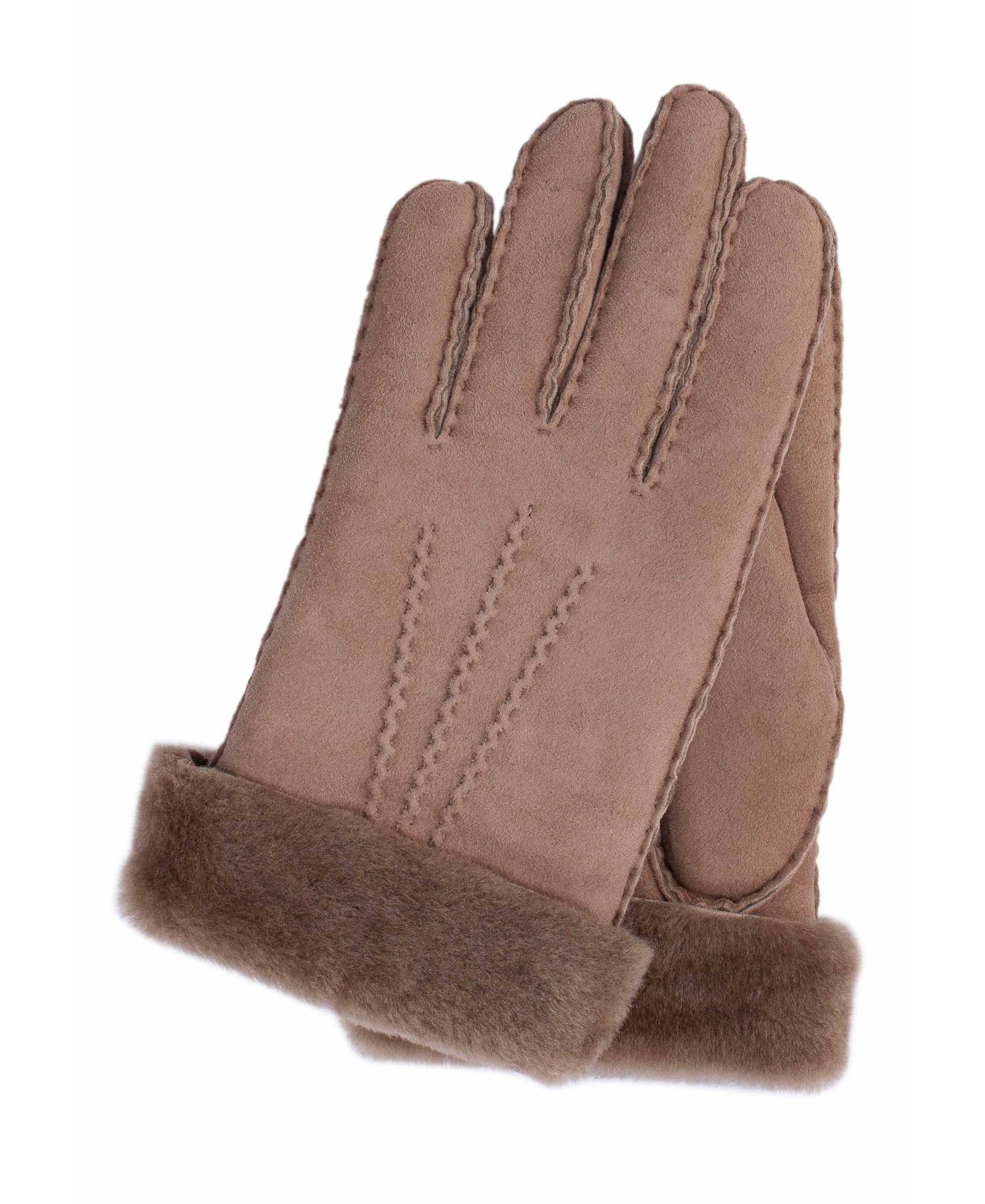 Women`s Hand-sewn Premium Shearling Gloves Style Ilvy
