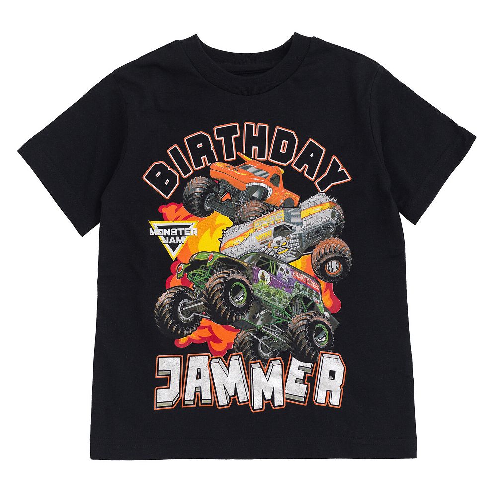 Monster Jam Детская футболка на день рождения для мальчиков