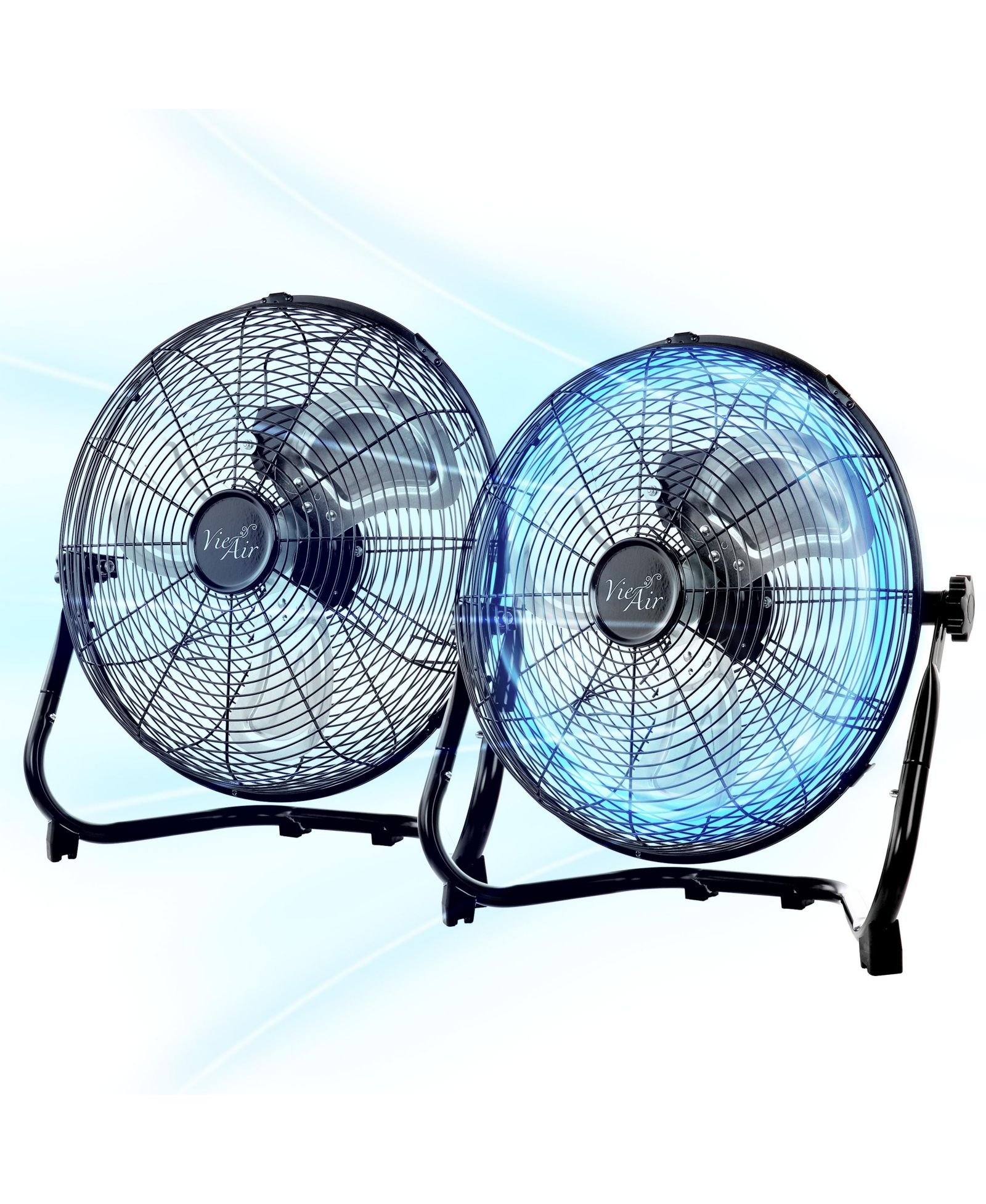 Напольный вентилятор Vie Air 14 Inch Twin Pack Industrial High Velocity 3 Speed Heavy Duty Metal