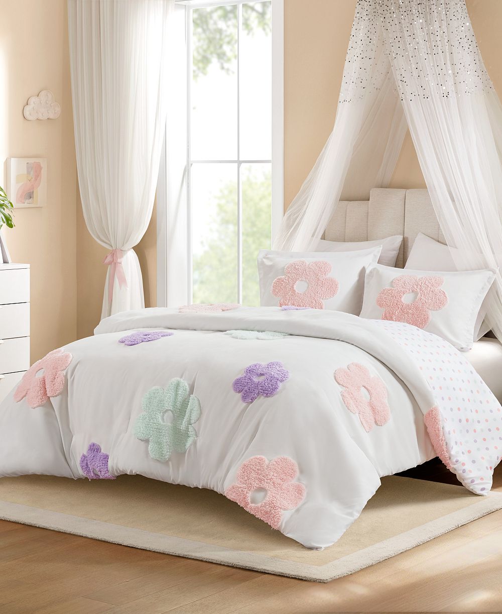 Intelligent Design Gracie Floral Reversible 3-Pc. Duvet Cover Set, Full/Queen