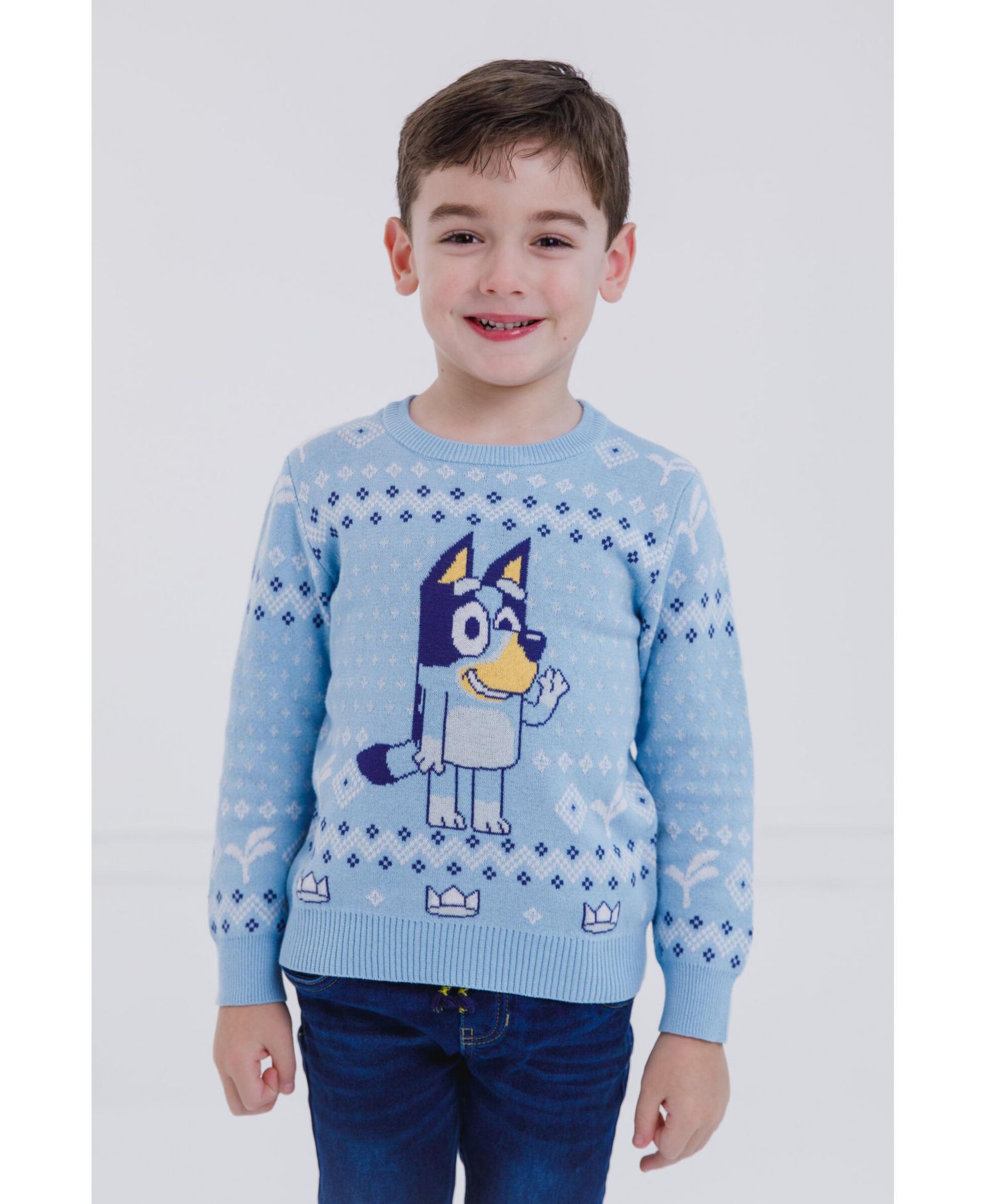 Bluey рождественский свитер для всей семьи в matching-стиле для мальчиков (6-12 лет), размеры от toddler до взрослых