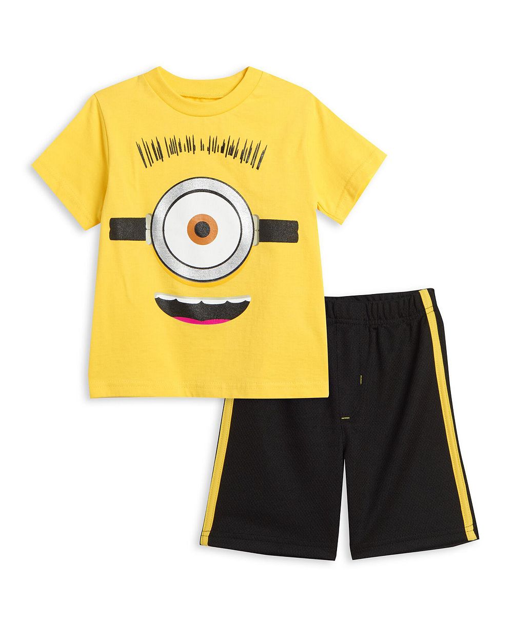 Despicable Me комплект одежды для мальчиков-малышей с футболкой и шортами с миньонами