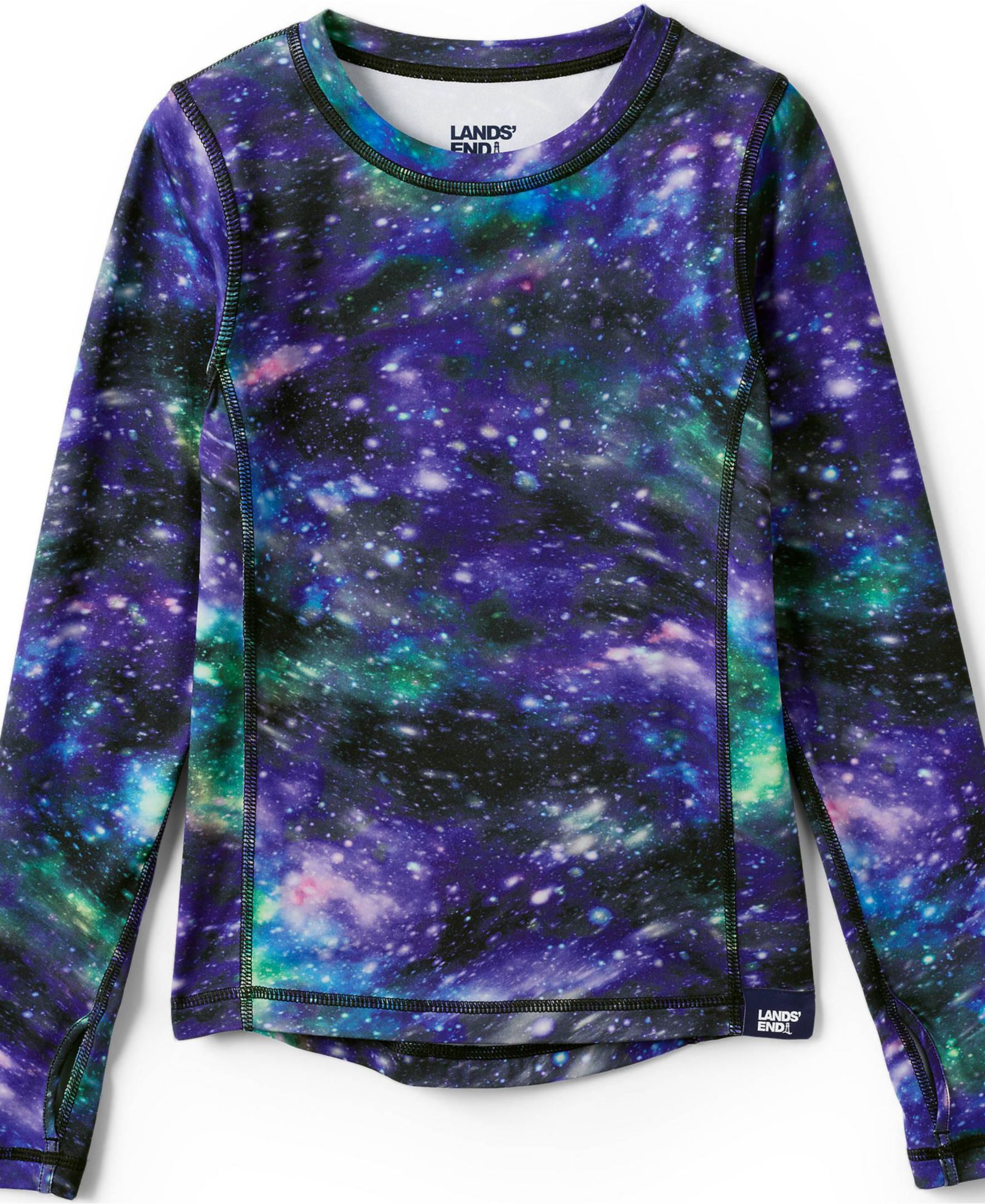 Мужская термофутболка Lands' End Boys Thermal Base Layer Long Underwear Thermaskin Crew Neck Shirt