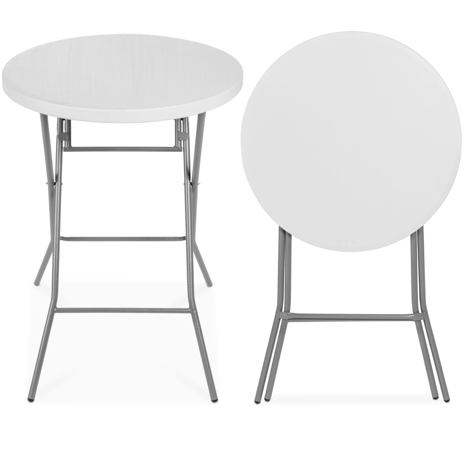 Best Choice Products 32in Bar Height Folding Table, Indoor Outdoor Accessory w/ Thick Table Top, 330lb Capacity