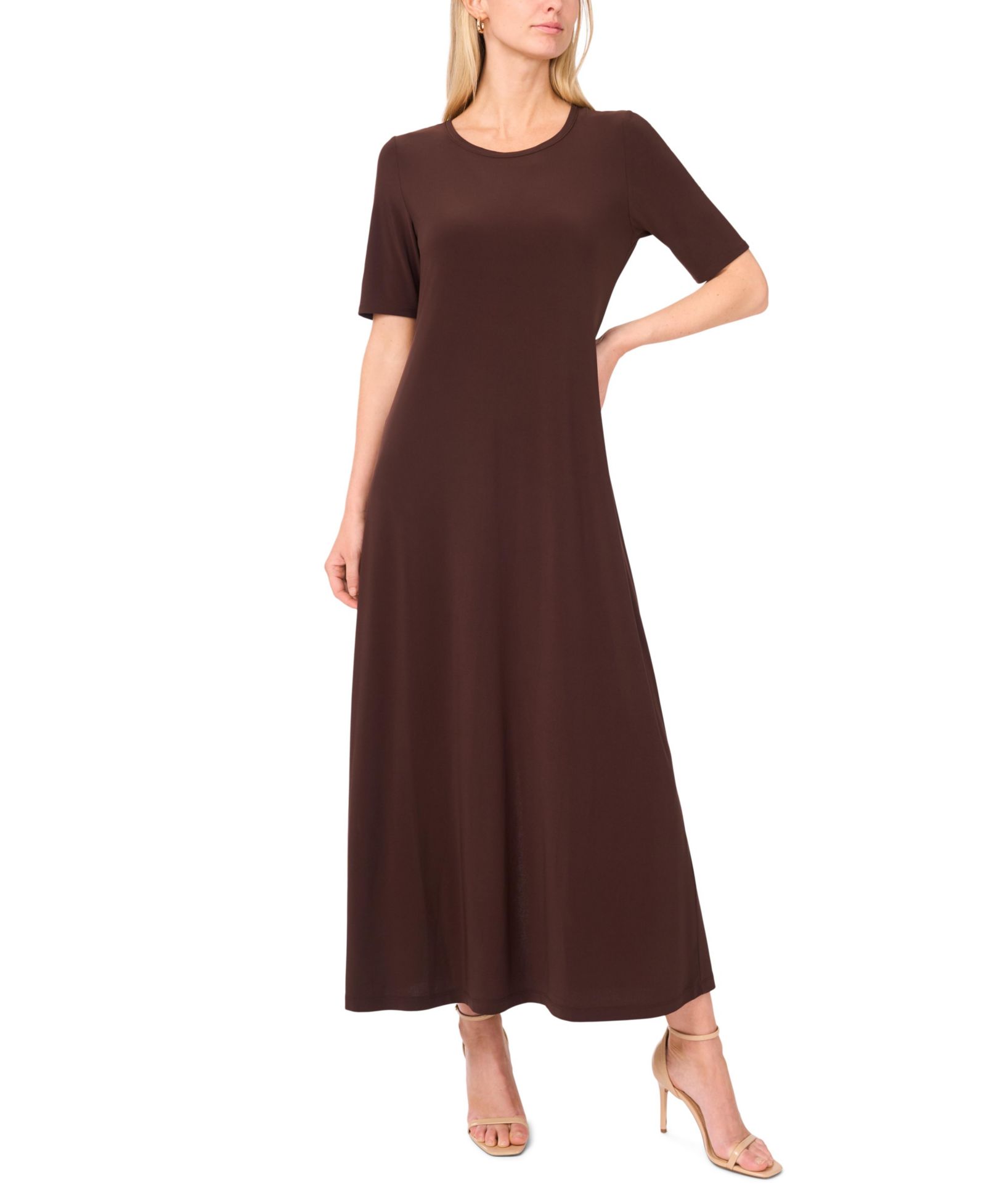 Vince Camuto Женское платье макси с рукавами 3/4