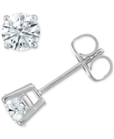 Серьги-гвоздики Diamond Four Prong Stud 14k White Gold or 14k Gold