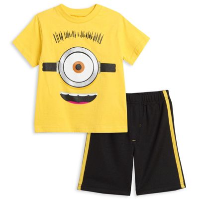 Minions Despicable Me Big Kid (6-12) T-Shirt and Shorts Outfit Set Infant