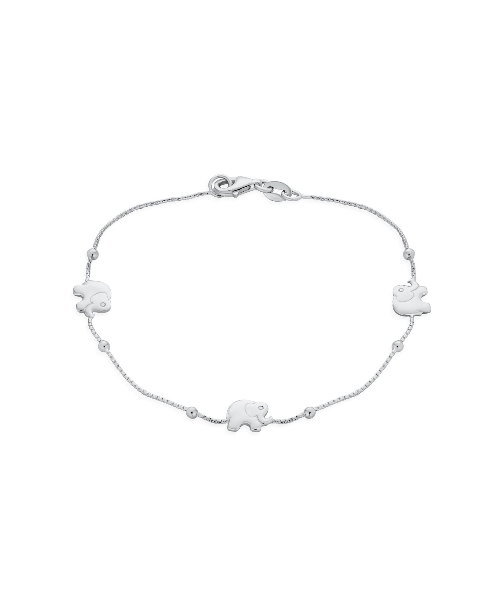 Bling Jewelry браслет Lucky Elephant Charm Sterling Silver