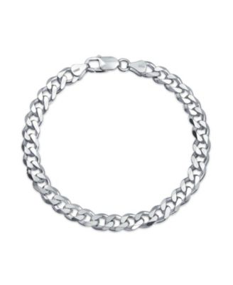 Bling Jewelry Браслет из толстой плетеной цепи Miami Cuban Curb из серебра.925
